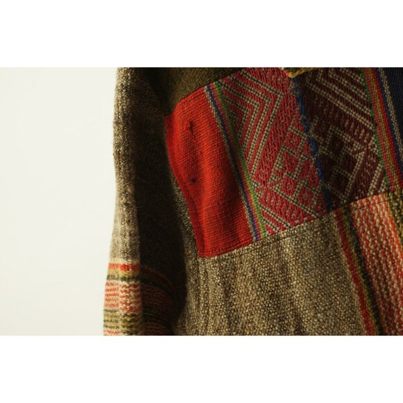 Vintage Handwoven Tweed Native Southwestern Collared Shirt Jacket Unisex - Picture 7 of 9